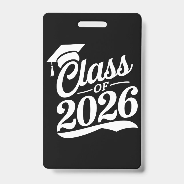 Badge Classe De Diplômés De 2026 Fier (Avant)
