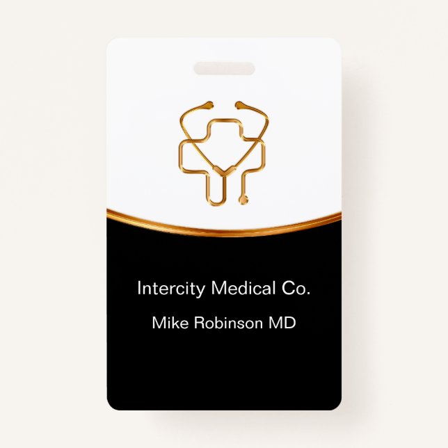Badge Classy Medical Doctor Office Staff (Devant)