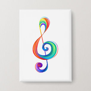 Badge Clé arc-en-ciel