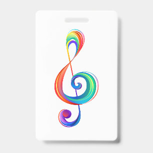 Badge Clé arc-en-ciel