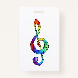 Badge Clé de la musique arc-en-ciel