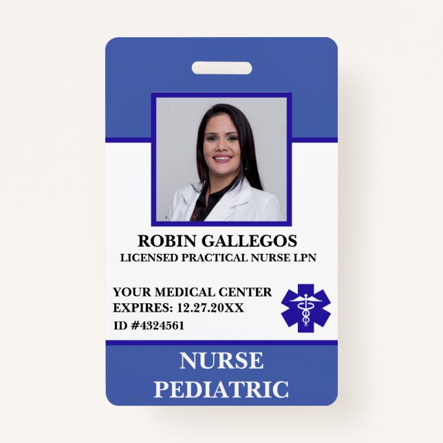 Badge Clinique moderne de soins infirmiers pédiatriques  (Devant)