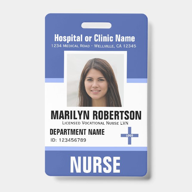 Badge Clinique personnalisée Employé d'hôpital (Avant)