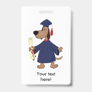 Badge Cliparts de chien diplômé