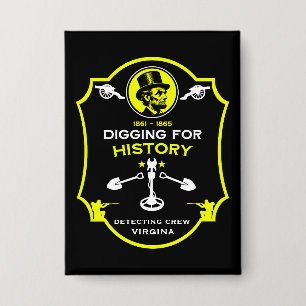 Badge Club de détection de métaux de la guerre de Sécess