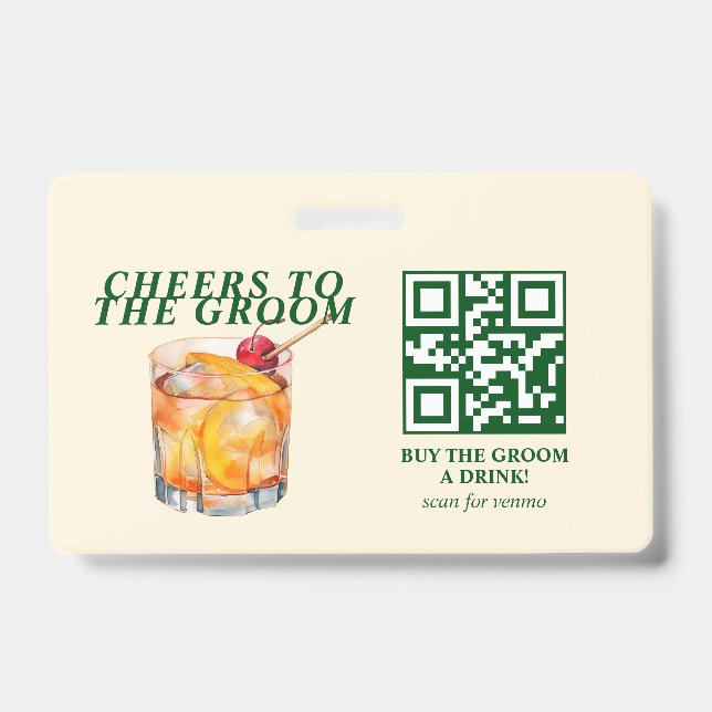 Badge Cocktail Old Fashioned Week-end de célibataire (Avant)