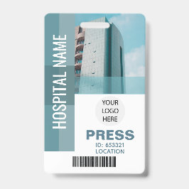 Badge Code barre de presse personnalisée, ID logo