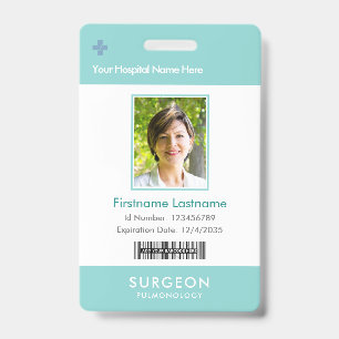 Badge Code barre du logo de la photo de l'employé person