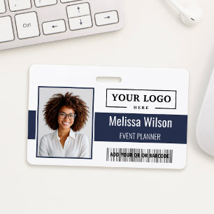 Badge Code barre personnalisé pour entreprise Logo QR Co