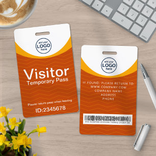 Badge Code-barres de laissez-passer pour les visiteurs d