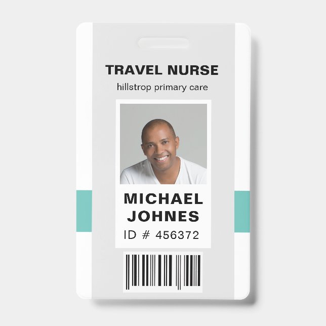 Badge code-barres de l'employé - étiquette (Avant)