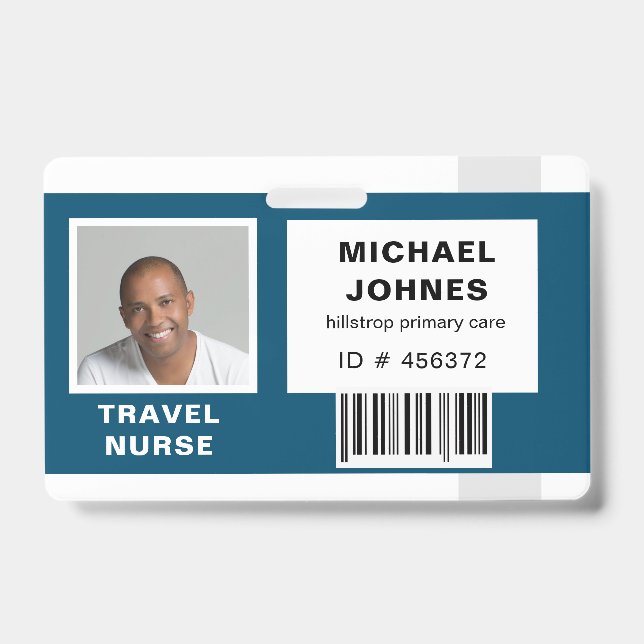 Badge code-barres de l'employé - étiquette (Face)