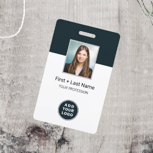 Badge Code-barres de photo d'employé personnalisé et nom