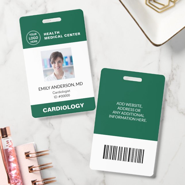 Badge Code-barres d'identification d'un employé médecin  (Bureau)