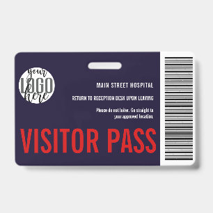 Badge Code-barres du passeport visiteur de la société pe