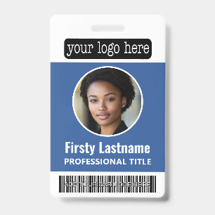 Badge Code-barres personnalisé pour employés avec photo