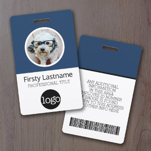 Badge Code-barres personnalisé pour employés avec photo