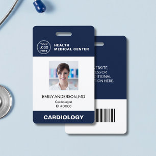 Badge Code de la barre de l'employé de la clinique hospi