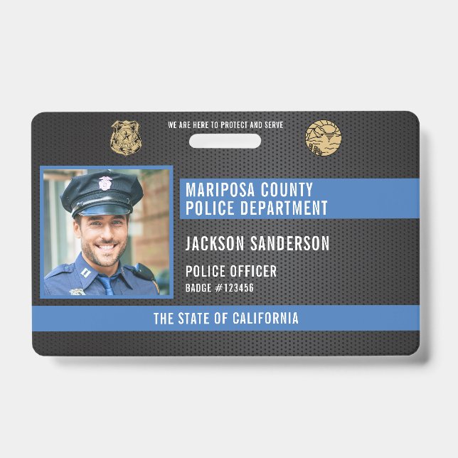 Badge Code de l'employé de la police personnalisée (Avant)