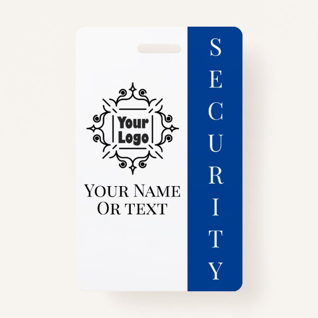 Badge Code d'employé de Security Guard avec logo (Devant)