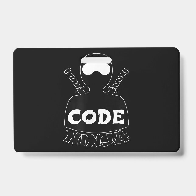 Badge Code Ninja Ingénieur en codage informatique Amoure (Avant)