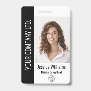 Badge Code noir de l'employé d'entreprise personnalisé