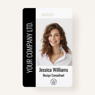 Badge Code noir de l'employé d'entreprise personnalisé