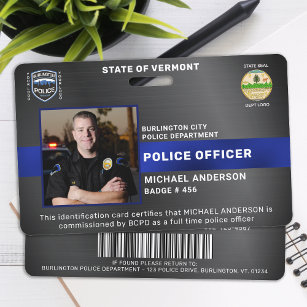 Badge Code photo de l'agent de police