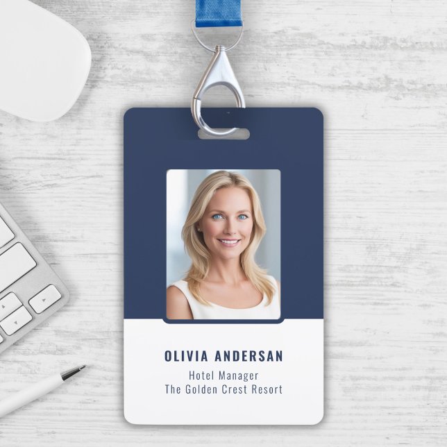 Badge Code photo de l'employé de la Marine Sécurité de l (Navy Employee Photo ID Company Security Badge)