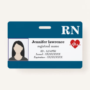 Badge   Code photo de l'employé Médical en promo 