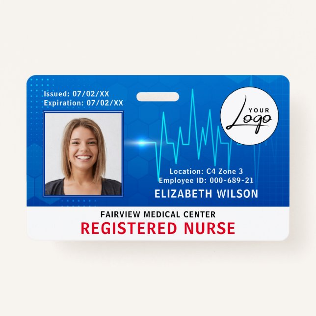 Badge Code photo de l'employé Médicale de l'hôpital de l (Devant)