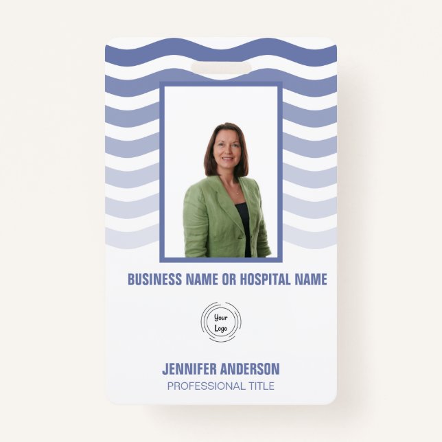 Badge Code photo de l'hôpital ou de l'entreprise avec co (Devant)