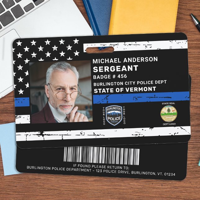 Badge Code photo personnalisé de l'agent de police (Créateur téléchargé)