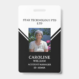 Badge Code QR Business Logo Entreprise Employé Insigne d