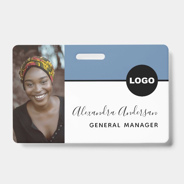 Badge Code QR Code Denim Blue (Front)