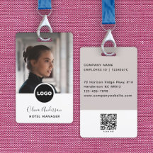 Code QR de la photo d'identité de l'employé d'hôte