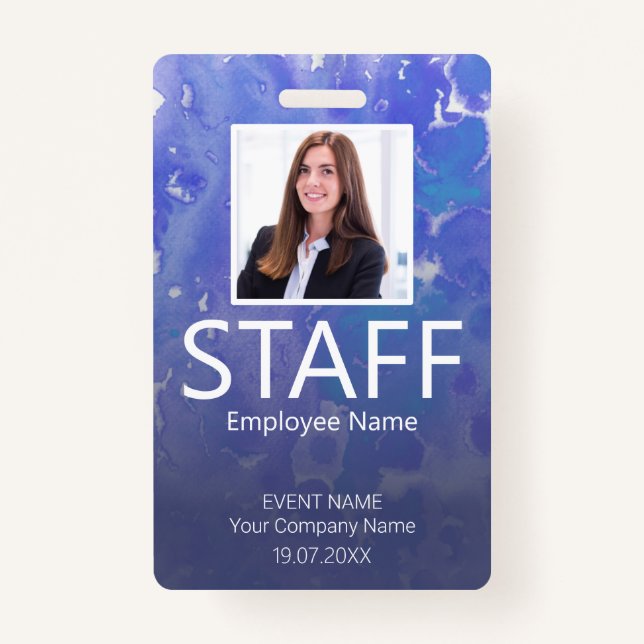 Badge Code QR du personnel personnalisé - Événement Viol (Devant)