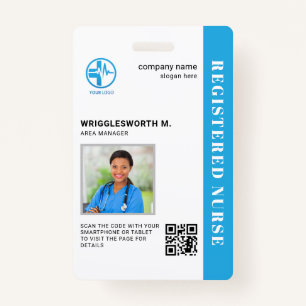 Badge Code QR Infirmière inscrite - Centre Médicale ID p