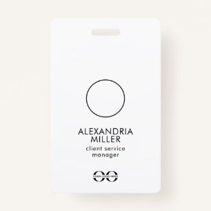 Badge Code QR minimaliste de l'employé de l'entreprise