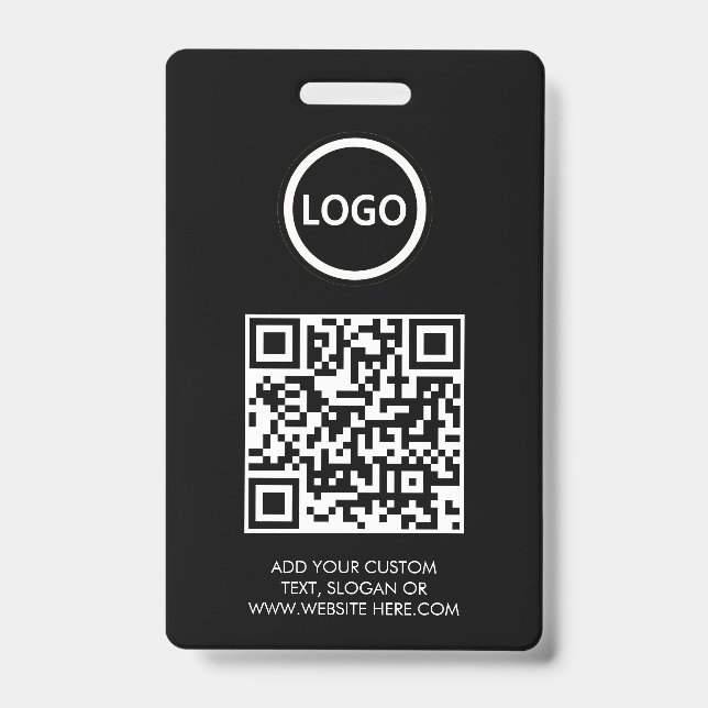 Badge Code QR | Modern Black Business Logo Event (Avant)