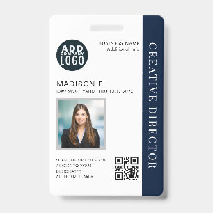 Badge Code QR personnalisé - ID employé - Entreprise Pho