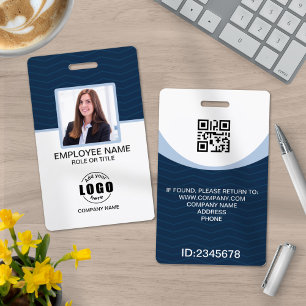 Badge Code QR personnalisé pour employés d'entreprise, b