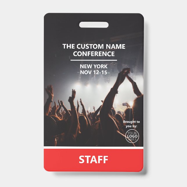 Badge Code QR personnalisé pour le passe d'accès au pers (Avant)