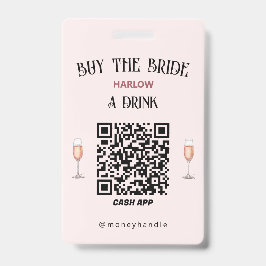 Badge Code QR pour que les invités offrent un verre à la