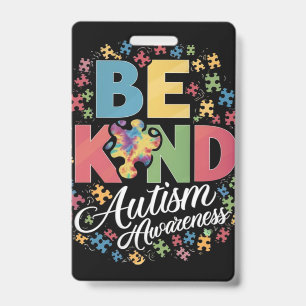 Badge Conception Colorée de Sensibilisation à l'Autisme