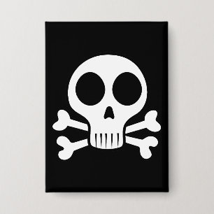 Badge Conception de crâne de pirate
