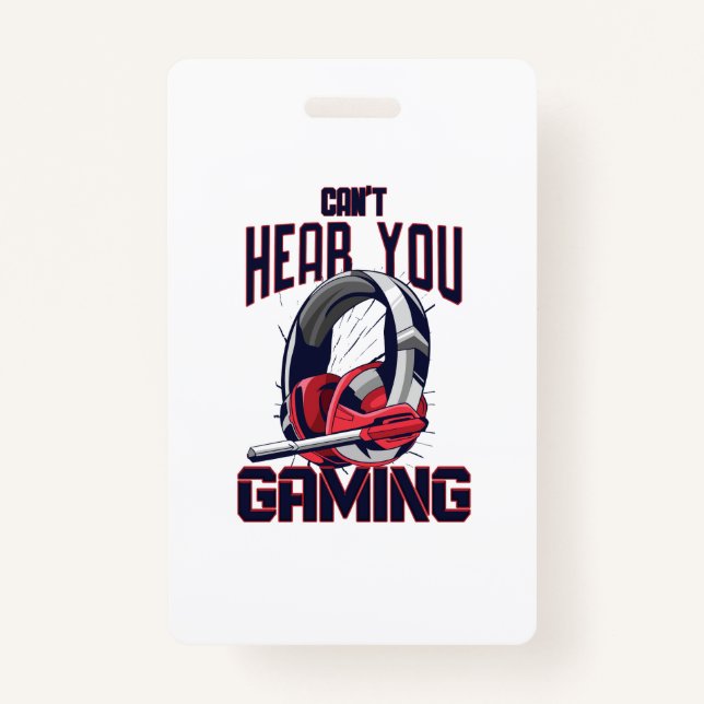 Badge Conception de jeux avec casque (Devant)
