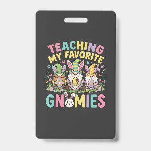 Badge Conception d'enseignant gnome mignon Enseignement