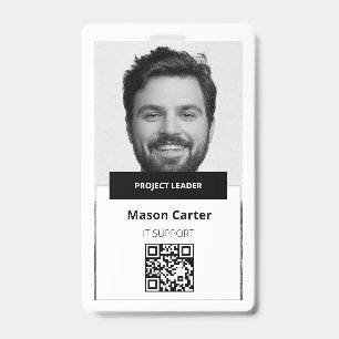 Badge Conception d'identité d'accès aux photos des emplo