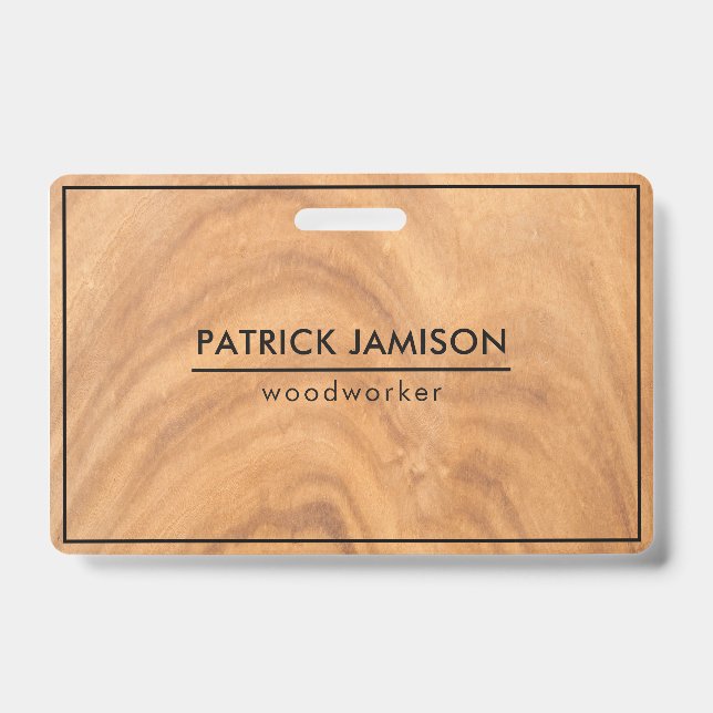 Badge Conception en bois (Avant)